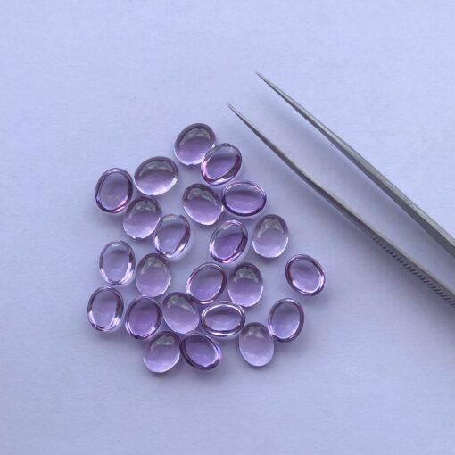 8x6mm Natural Amethyst Smooth Oval Cabochon