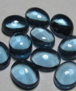 8x6mm Natural London Blue Topaz Smooth Oval Cabochon