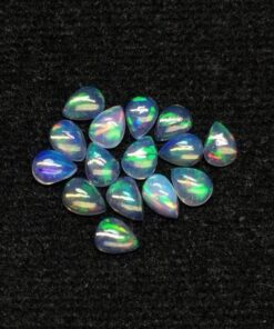 8x6mm Natural Ethiopian Opal Smooth Pear Cabochon