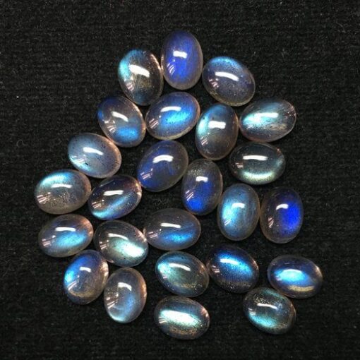 8x6mm Natural Labradorite Smooth Oval Cabochon