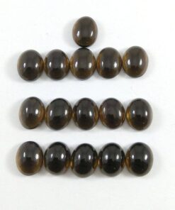 5x7mm Natural Smoky Quartz Smooth Oval Cabochon