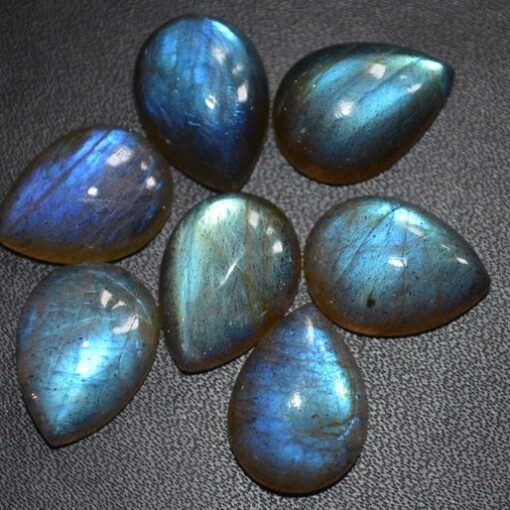 5x7mm Natural Labradorite Smooth Pear Cabochon