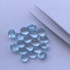 8x6mm Natural Sky Blue Topaz Oval Cabochon