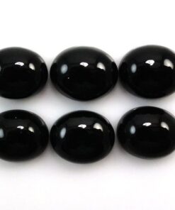9x7mm Natural Black Spinel Smooth Oval Cabochon