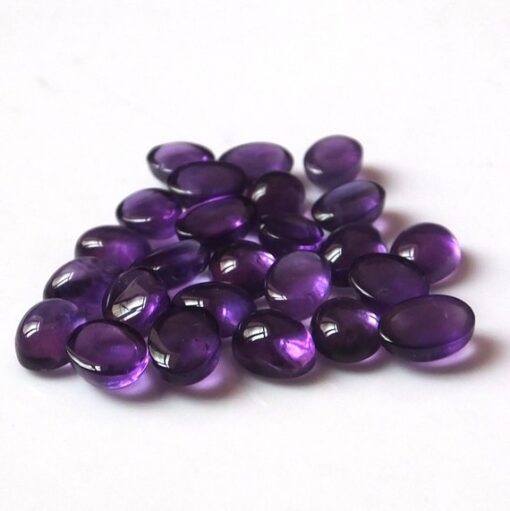 9x7mm Natural African Amethyst Smooth Oval Cabochon