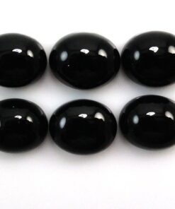 10x8mm Natural Black Spinel Smooth Oval Cabochon