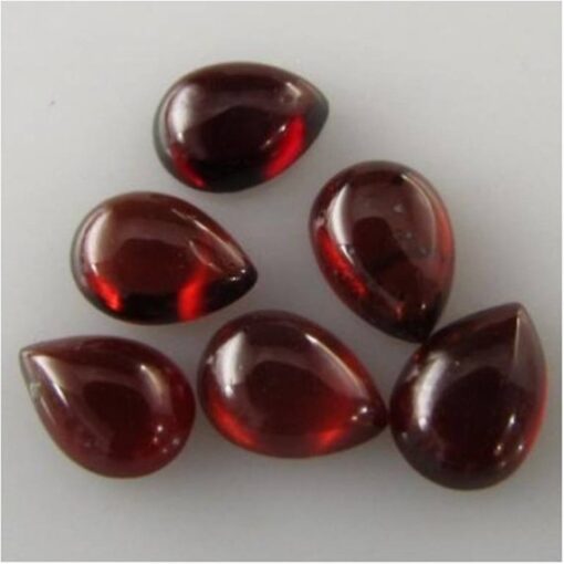 10x8mm Natural Red Garnet Smooth Pear Cabochon