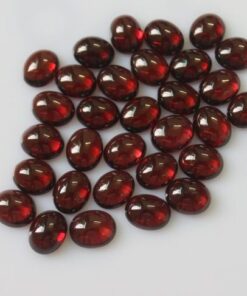 10x8mm Natural Red Garnet Smooth Oval Cabochon
