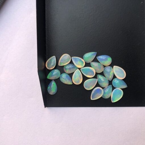 12x10mm Natural Ethiopian Opal Smooth Pear Cabochon