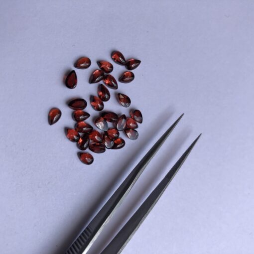 3x5mm Natural Red Garnet Smooth Pear Cabochon