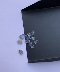 3x5mm Natural Labradorite Smooth Pear Cabochon