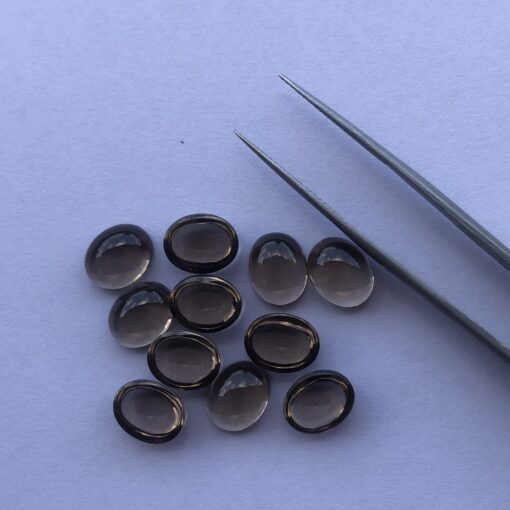 9x7mm Natural Smoky Quartz Oval Cabochon