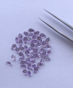 4x5mm Natural Amethyst Pear Cut Gemstone