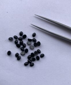3x5mm Natural Black Onyx Smooth Oval Cabochon