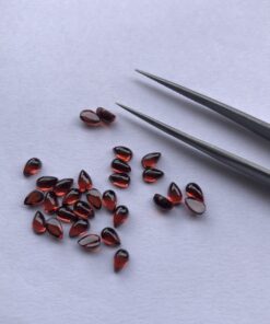 4x6mm Natural Red Garnet Smooth Pear Cabochon