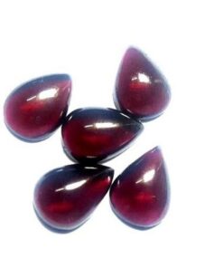 12x10mm Natural Rhodolite Garnet Smooth Pear Cabochon