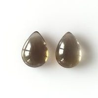 14x10mm Natural Smoky Quartz Smooth Pear Cabochon