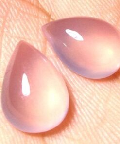 14x10mm Natural Rose Quartz Smooth Pear Cabochon