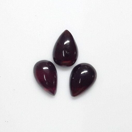 14x10mm Natural Rhodolite Garnet Smooth Pear Cabochon