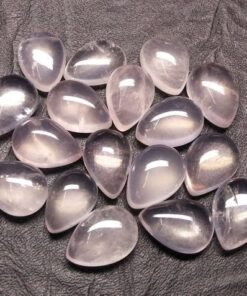 3x5mm Natural Rose Quartz Smooth Pear Cabochon