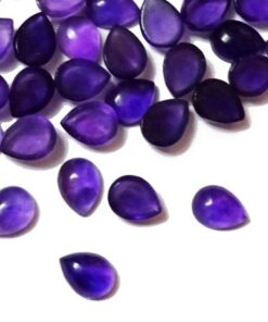 4x5mm Natural African Amethyst Smooth Pear Cabochon