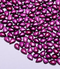 4x6mm Natural Rhodolite Garnet Smooth Pear Cabochon