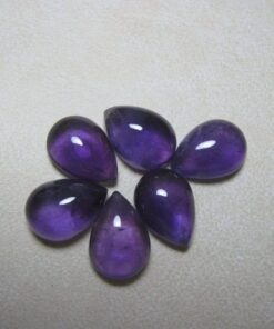 8x6mm Natural African Amethyst Smooth Pear Cabochon