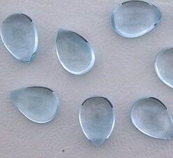 8x6mm Natural Sky Blue Topaz Smooth Pear Cabochon