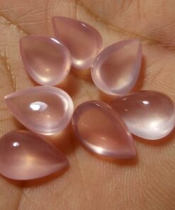 9x7mm Natural Rose Quartz Smooth Pear Cabochon