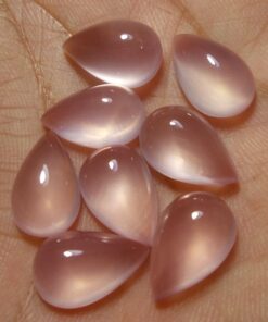 10x8mm Natural Rose Quartz Smooth Pear Cabochon