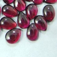 10x8mm Natural Rhodolite Garnet Smooth Pear Cabochon