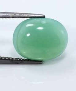 12x10mm Natural Green Chalcedony Smooth Oval Cabochon