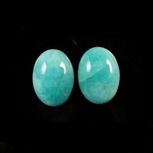 14x10mm Natural Amazonite Smooth Oval Cabochon