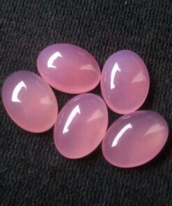 14x10mm Natural Pink Chalcedony Smooth Oval Cabochon