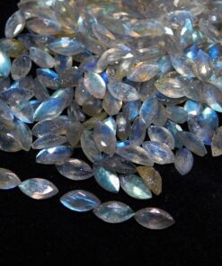 2x4mm Natural Labradorite Faceted Marquise Cut Gemstone