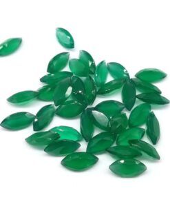 2x4mm Natural Green Onyx Faceted Marquise Cut Gemstone