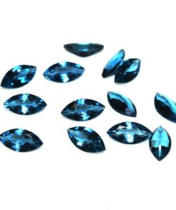 3x6mm Natural London Blue Topaz Faceted Marquise Cut Gemstone