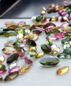 3x6mm Natural Multi Tourmaline Faceted Marquise Cut Gemstone