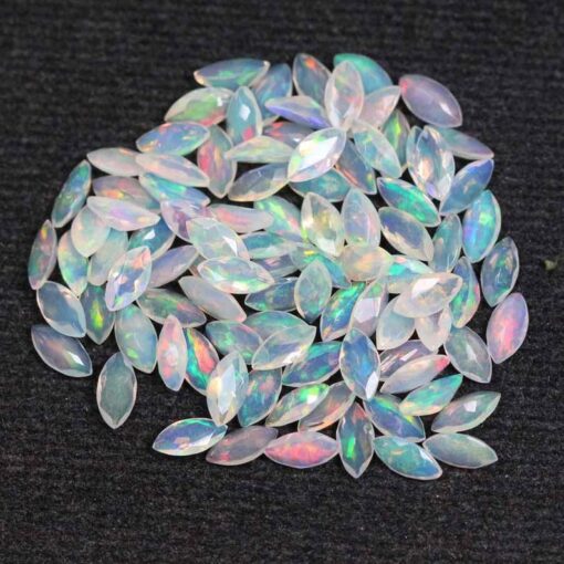 Natural Ethiopian Opal Faceted Marquise Cut Gemstone