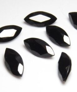 3x6mm Natural Black Onyx Faceted Marquise Cut Gemstone