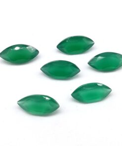 3x6mm Natural Green Onyx Faceted Marquise Cut Gemstone