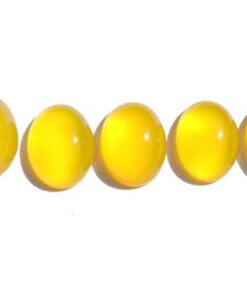 3x4mm Natural Yellow Chalcedony Smooth Oval Cabochon