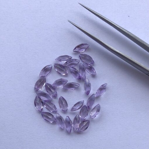 4x8mm Natural Amethyst Marquise Cut