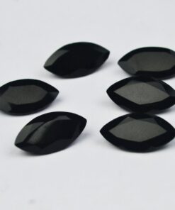 4x8mm Natural Black Onyx Faceted Marquise Cut Gemstone