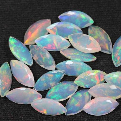 4x8mm Natural Ethiopian Opal Faceted Marquise Cut Gemstone