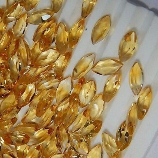 5x10mm Natural Citrine Faceted Marquise Cut Gemstone