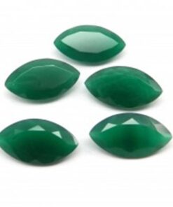 5x10mm Natural Green Onyx Faceted Marquise Cut Gemstone