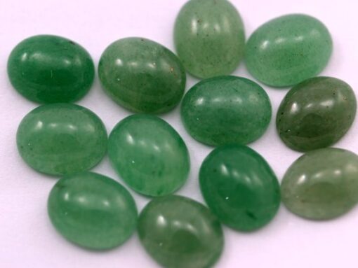 3x5mm Natural Green Aventurine Smooth Oval Cabochon