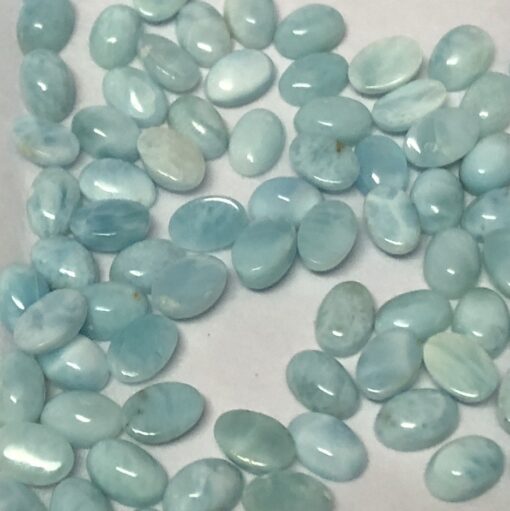 3x5mm Natural Larimar Smooth Oval Cabochon