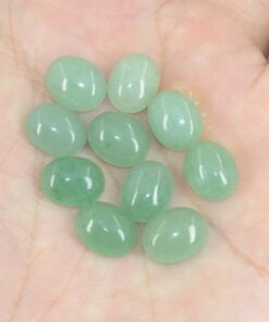 4x5mm Natural Green Aventurine Smooth Oval Cabochon